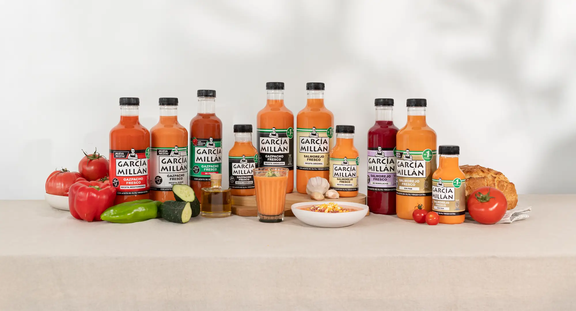 Diseño de packaging para familia de productos García Millán, packaging y gráfica por Bassali.