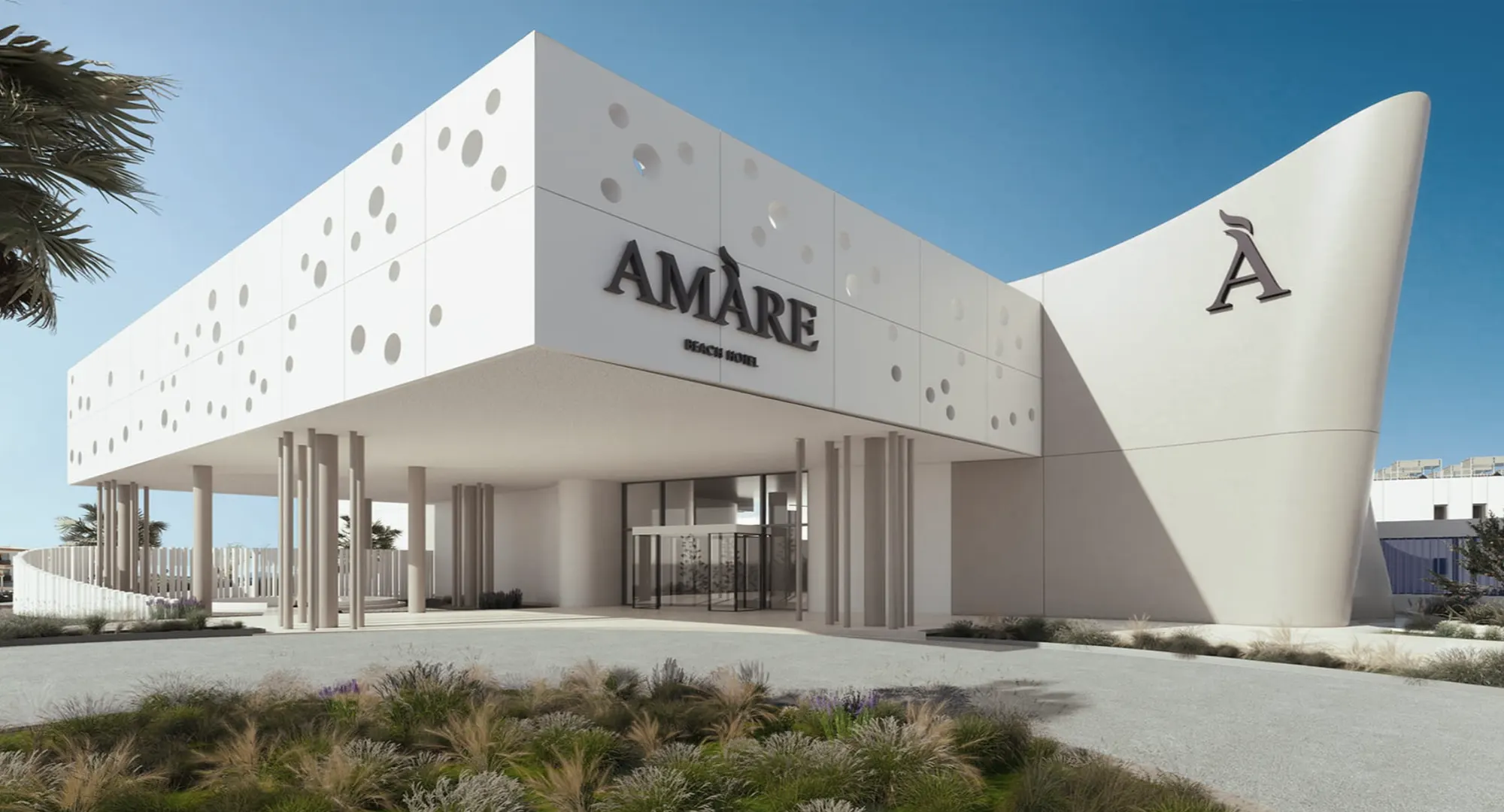 Naming y creación de nombre de marca Amare Hotels, desarrollado por Bassali.