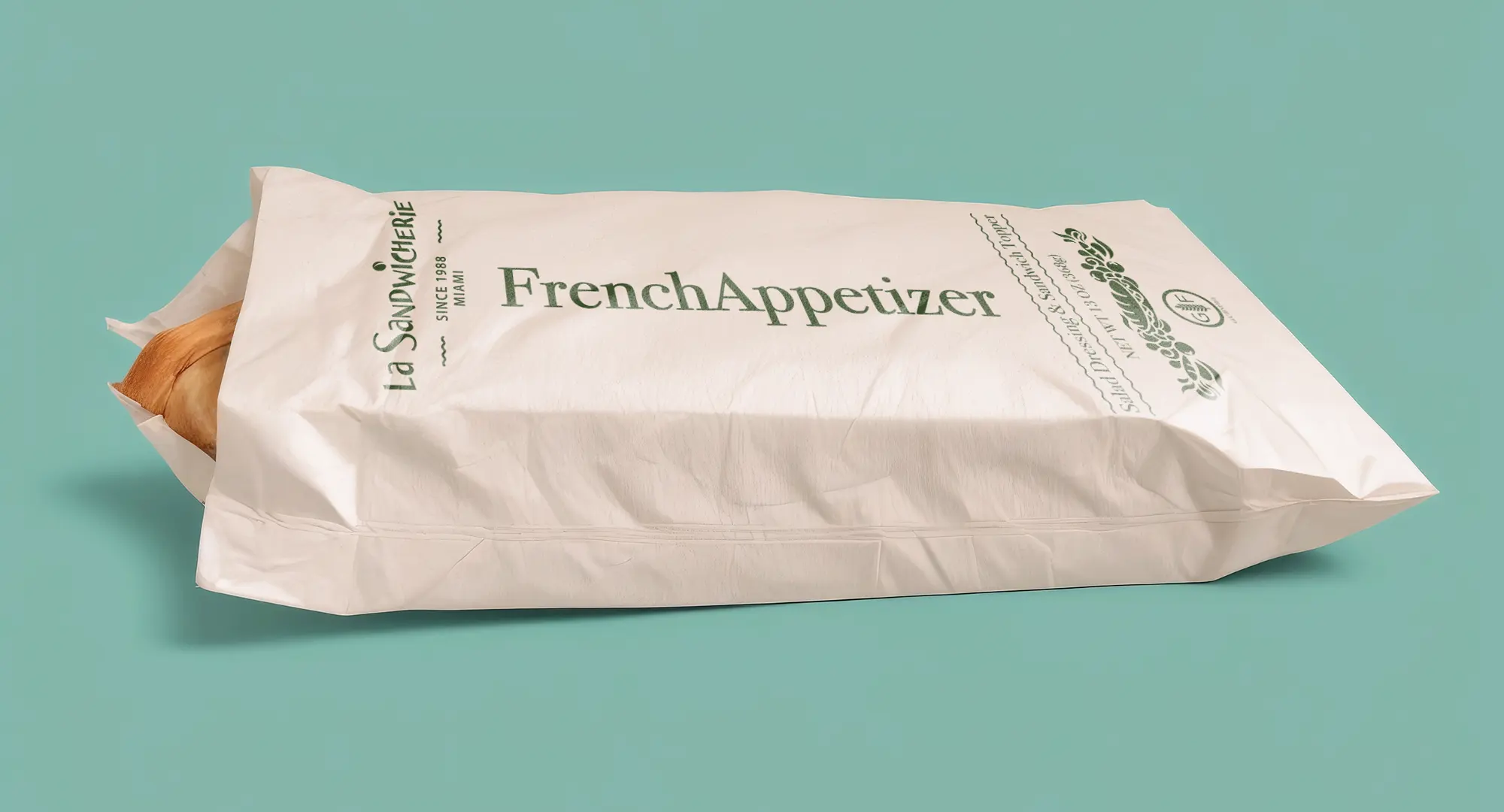 Diseño de packaging para La Sandwicherie, ilustración y gráfica por Bassali.