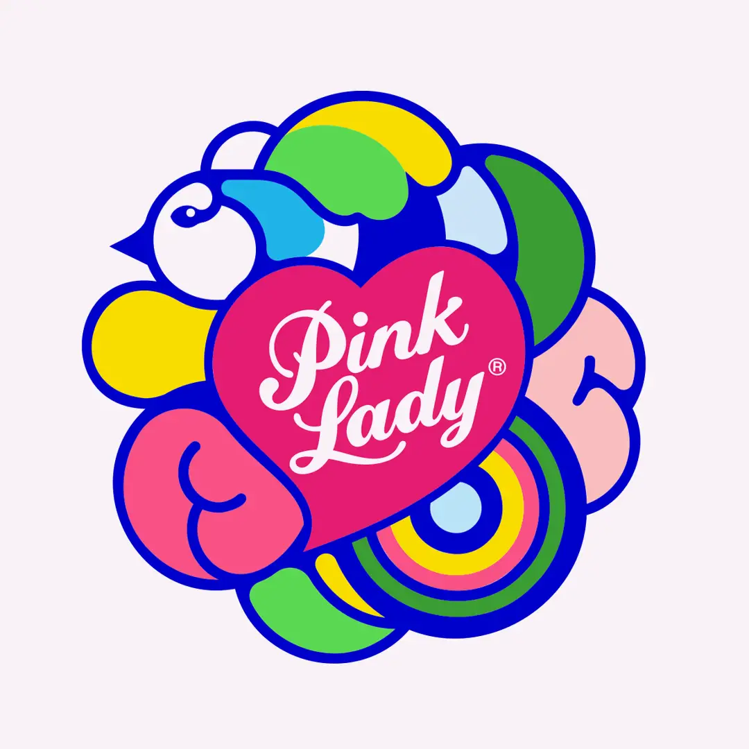 Diseño de packaging para Pink Lady, ilustración y gráfica por Bassali.